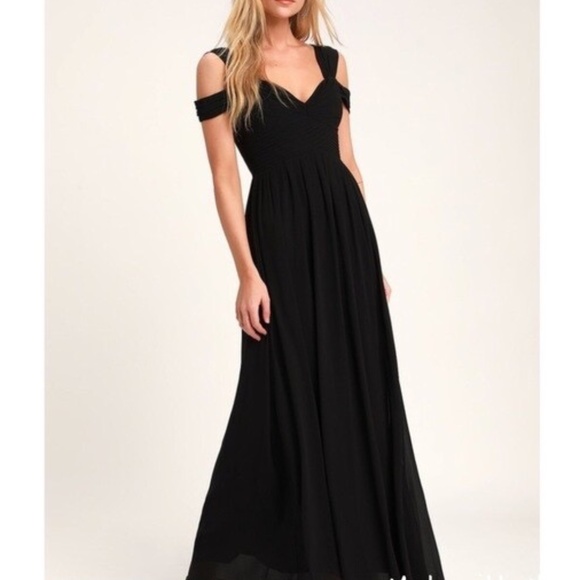 Lulu's Black Maxi Dress - Picture 1 of 6